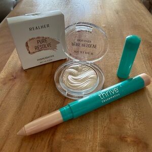 2pc- REALHER for face and THRIVE brilliant eye brightener